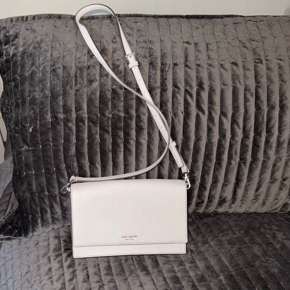 Kate Spade Light Gray Shoulder or Crossbody Bag. EUC - Picture 1 of 15
